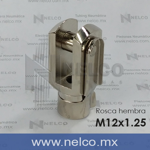 HORQUILLA Y M12x1.25 METRICA VASTAGO 12 MM DE CILINDRO DE AIRE SISTEMA NEUMATICO MAQUINA ENVASADORA ETIQUETADORA EN SALAMANCA CELAYA SILAO SAN MIGUEL LEON GUANAJUATO