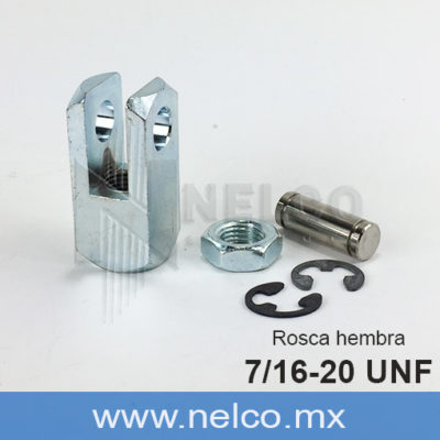 HORQUILLA Y 7/16-20 PARA PISTON DE AIRE DE MAQUINAS INDUSTRIALES Y ENVASADORAS