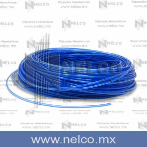 MANGUERA NEUMATICA 1-8 EN PULGADAS ESTANDAR TUBING AZUL DIAMETRO PEQUEÑOS PARA CONECTORES RACORES CONEXIONES EN MEXICO