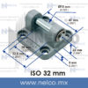 CLEVIS DOBLE 32 MM PARA CILINDRO NEUMATICO PISTON NEUMATICO OSCILANTE ARTICULACION FACIL INSTALACION MONTAJE EN NEUMATICA