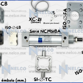 Accesorios para montaje de cilindros neumaticos normalizados ISO